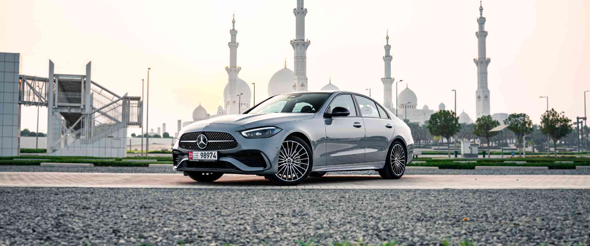 Rent Mercedes-Benz C200 2025 in Abu Dhabi & Dubai with Al Hurr Car Rental — daily, weekly & monthly packages, airport delivery and chauffeur option.
